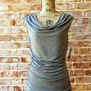 NWT Sleeveless cowl/ruched front top
